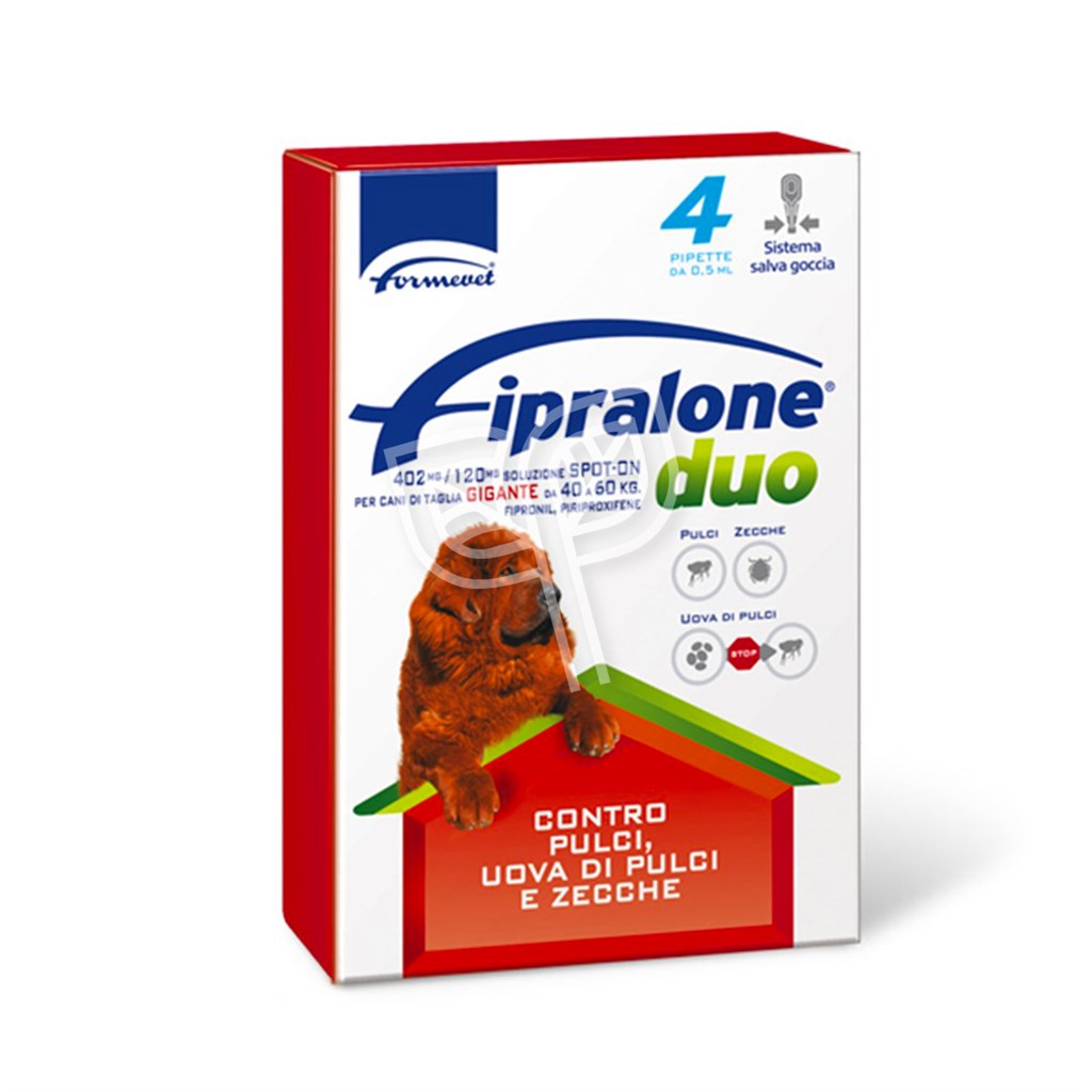 FIPRALONE DUO SPOT-ON CANE GIGANTE - 4 PIPETTE